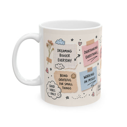 Overthinking Anxiety Mug | Mental Health Gift | Positive Affirmation Mug | Cozy Self Care Gift