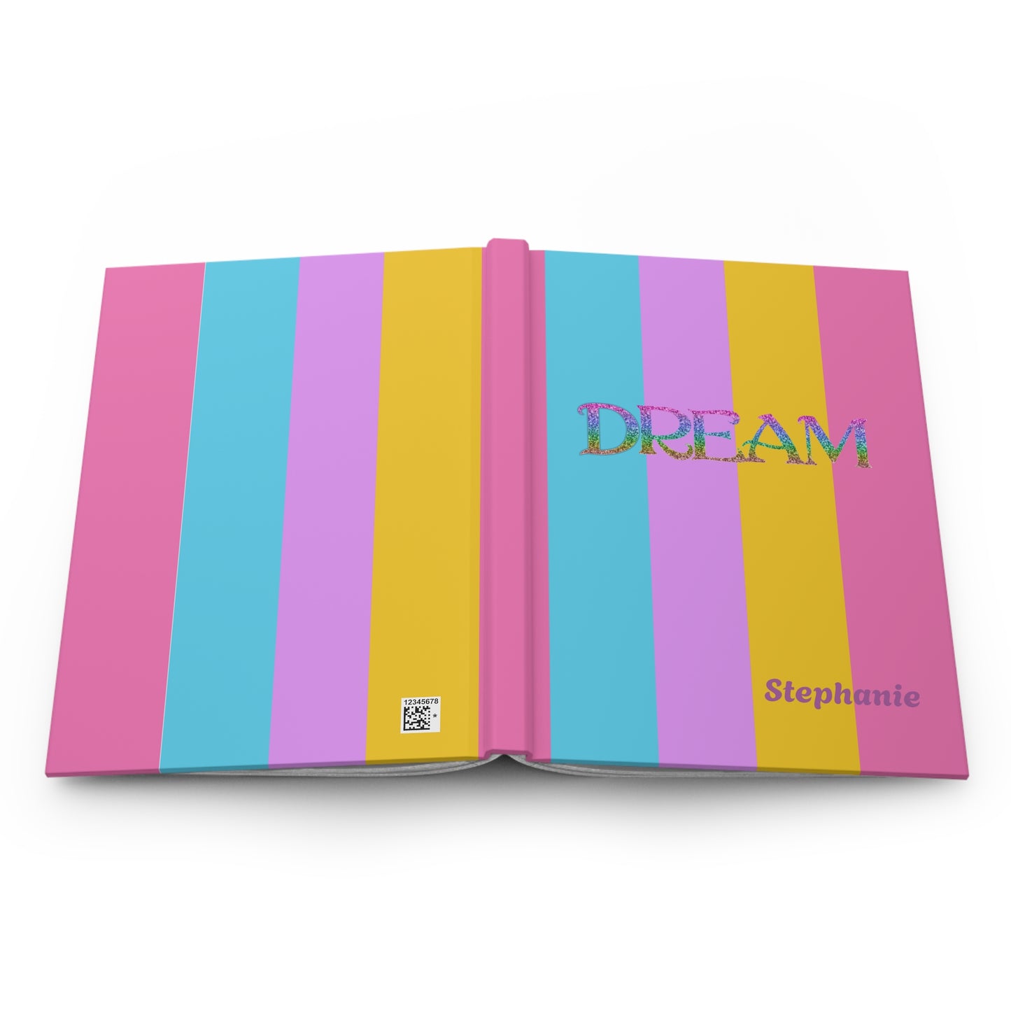 Dream Rainbow Stripe Personalized Journal