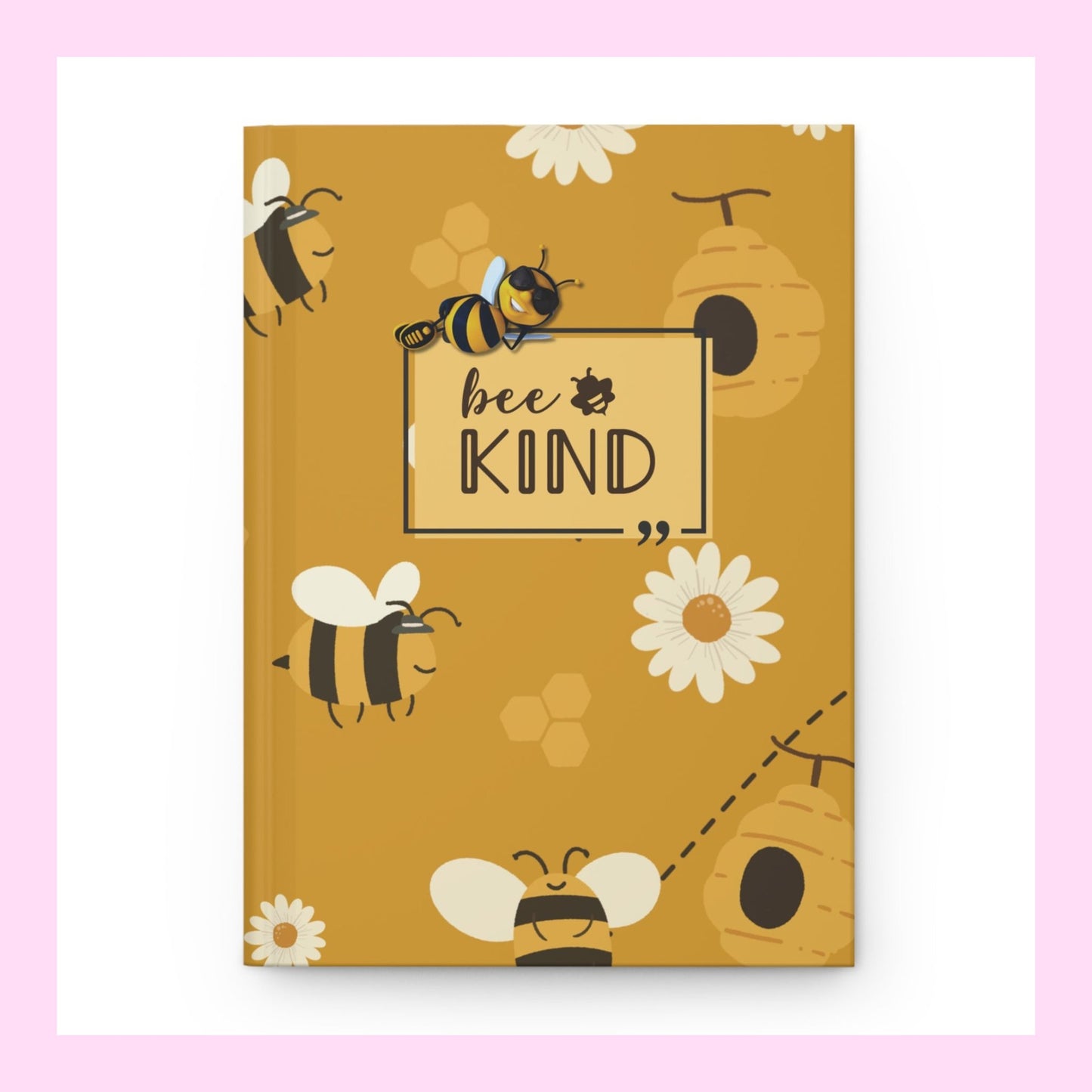 Bee Kind Journal – Cute Hardcover Notebook | Nature Lover Gift for Women