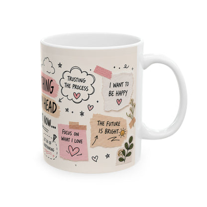 Overthinking Anxiety Mug | Mental Health Gift | Positive Affirmation Mug | Cozy Self Care Gift