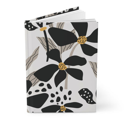 Hardcover Floral Journal Matte finish, modern notebook