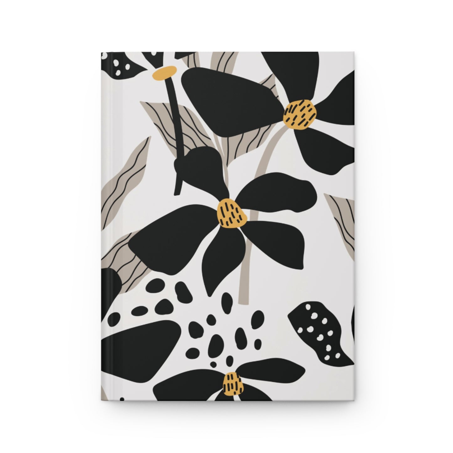 Hardcover Floral Journal Matte finish, modern notebook