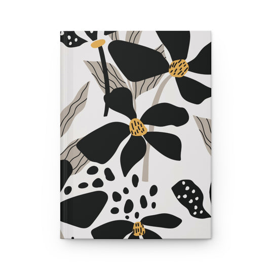 Hardcover Floral Journal Matte finish, modern notebook