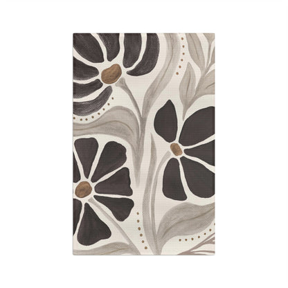Geometric Floral Tea Towel – Modern Microfiber Kitchen Towel | Elegant Housewarming Gift