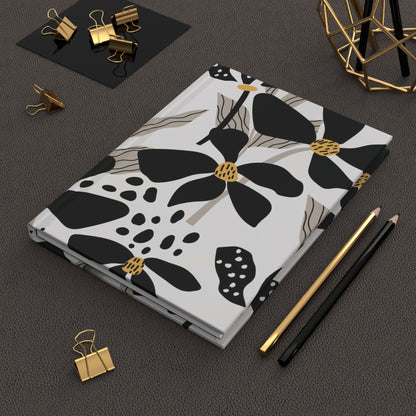 Hardcover Floral Journal Matte finish, modern notebook