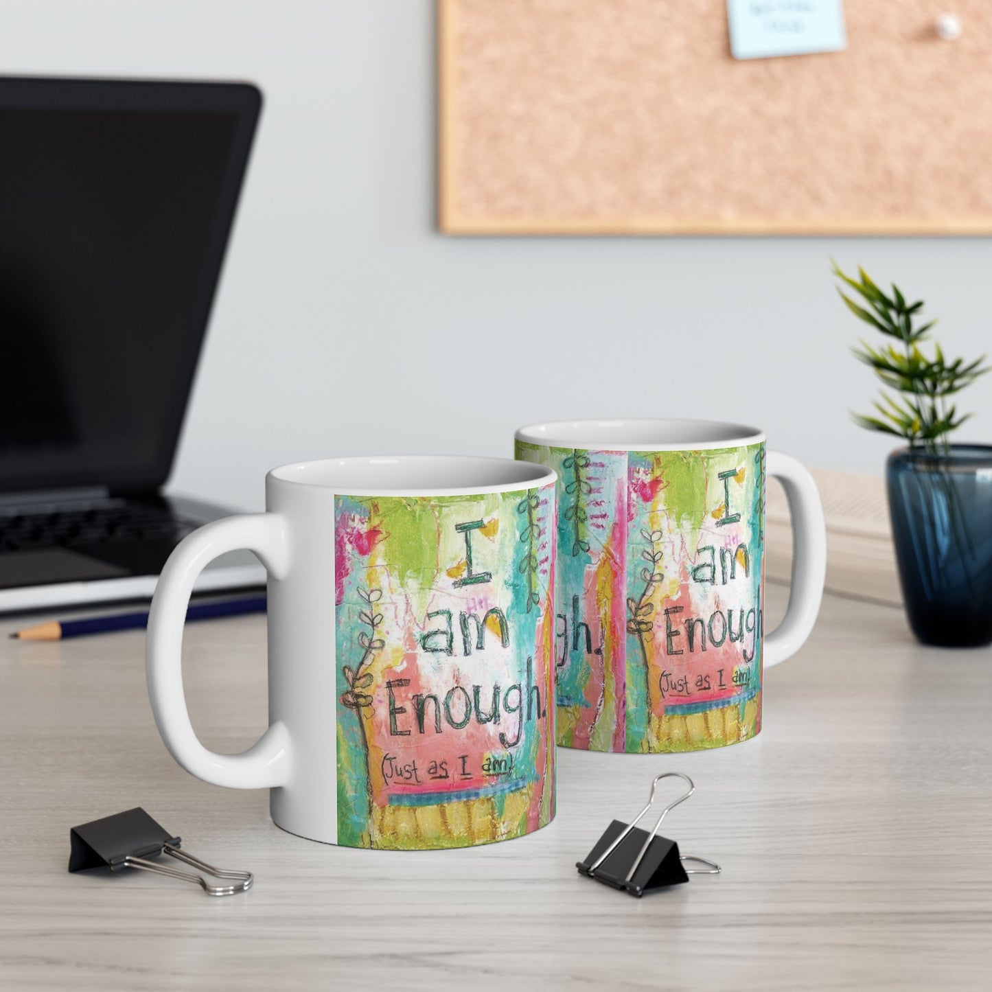 I Am Enough Mug – Motivational Coffee Mug | Positive Affirmation Gift