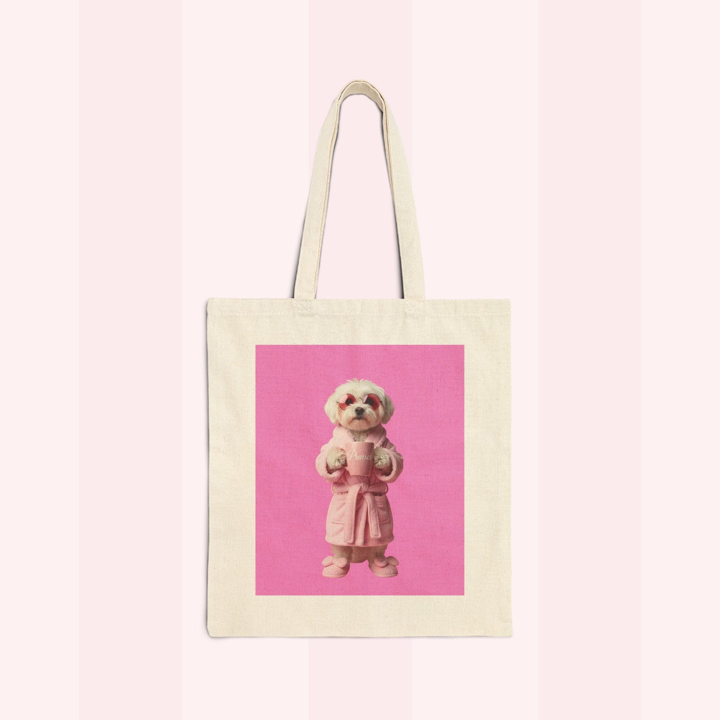 Maltese Spa Day Tote Bag – Funny Dog Mom Canvas Bag | Cute Gift for Maltese Lovers