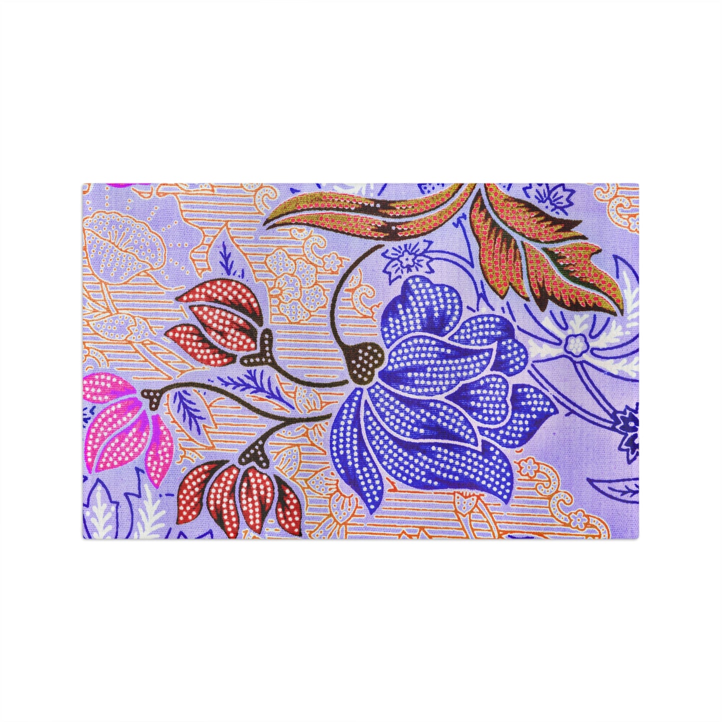 Lavender Batik Floral Tea Towel – Boho Microfiber Kitchen Towel | Colorful Housewarming Gift