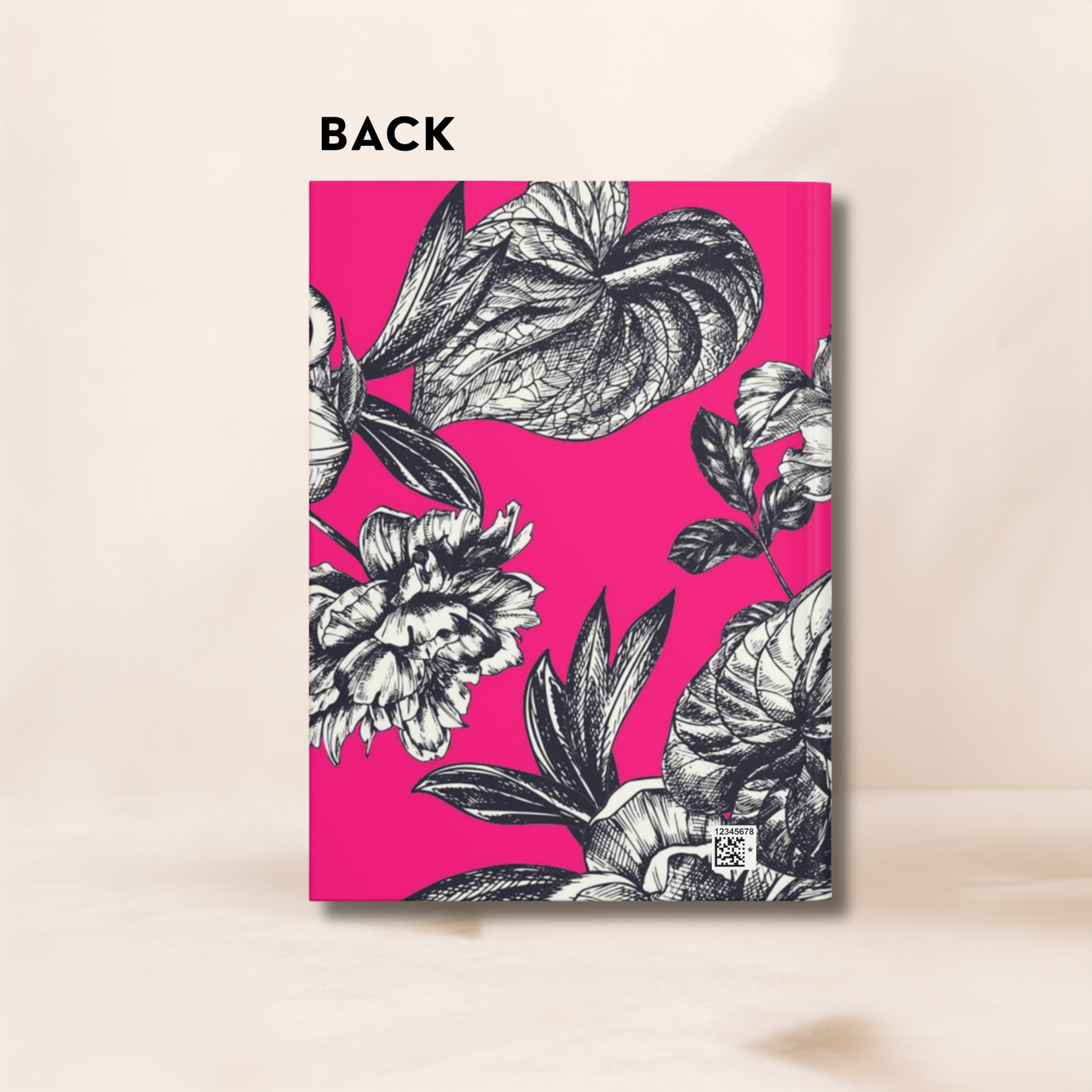 Personalized Pink Botanical Notebook | Custom Name Journal Gift