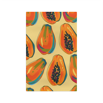 Papaya Tea Towel – Tropical Fruit Microfiber Kitchen Towel | Fun Housewarming Gift