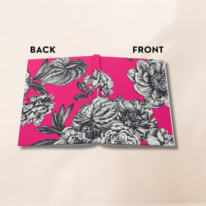Personalized Pink Botanical Notebook | Custom Name Journal Gift