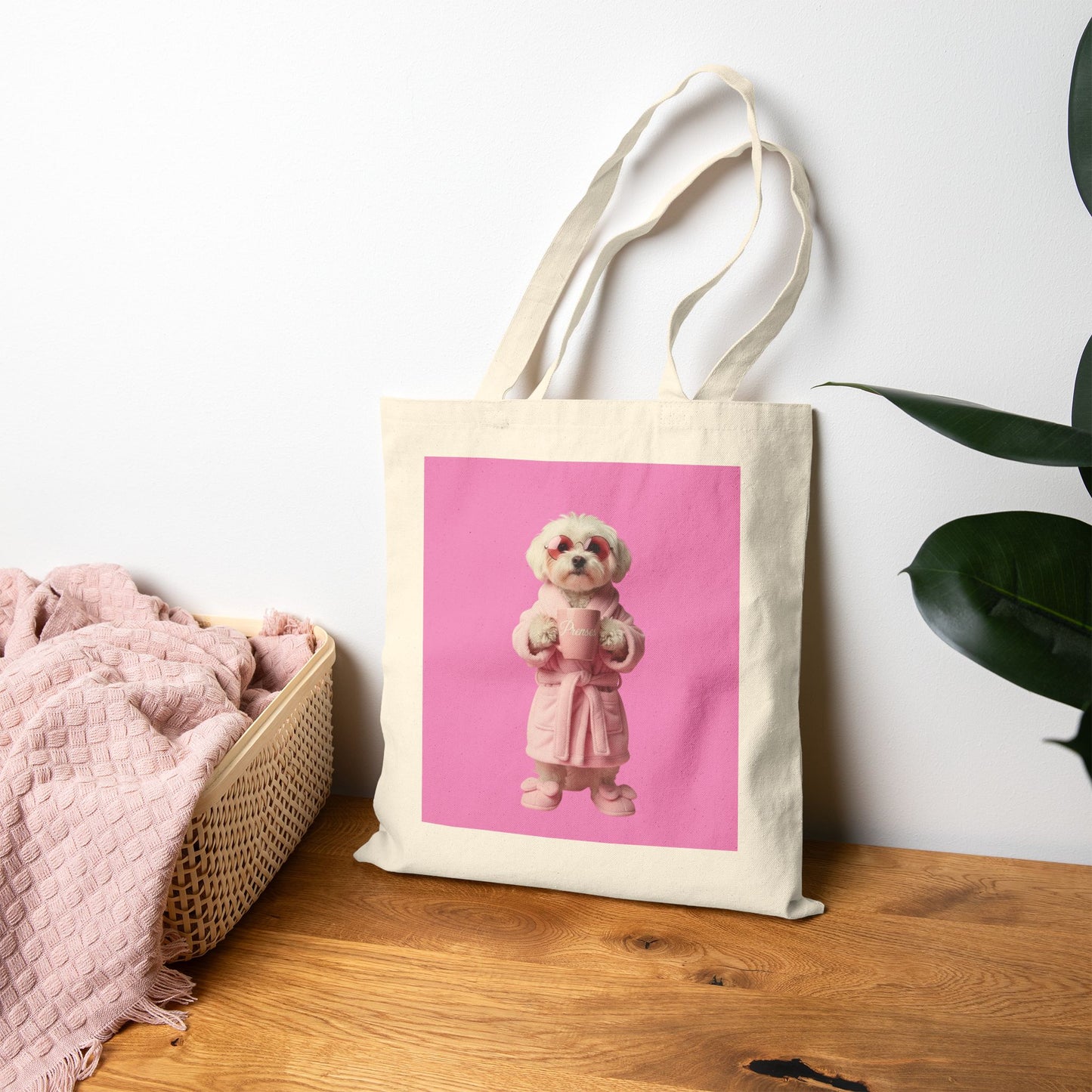 Maltese Spa Day Tote Bag – Funny Dog Mom Canvas Bag | Cute Gift for Maltese Lovers