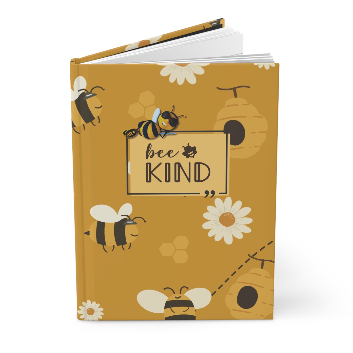 Bee Kind Journal – Cute Hardcover Notebook | Nature Lover Gift for Women