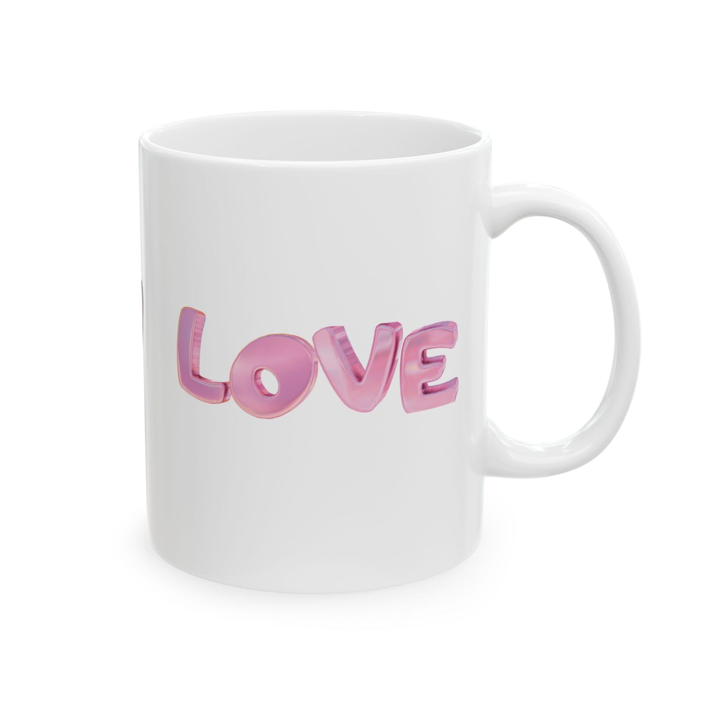 Pink Love Heart Coffee Mug 11oz 15oz