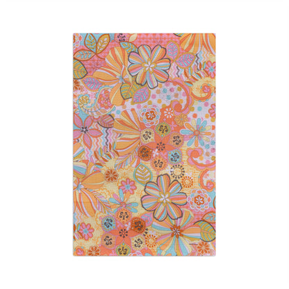 Retro Floral Kitchen Dish Towel – Quick-Dry Microfiber Tea Towel | Housewarming Gift