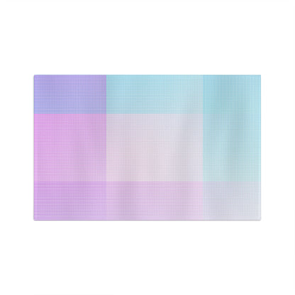 Pastel Plaid Tea Towel – Watercolor Gradient Microfiber Kitchen Towel | Soft Home Gift