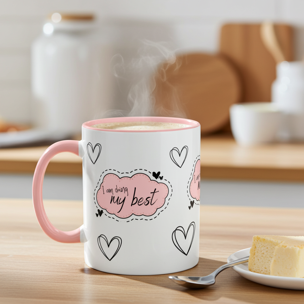 Accent Coffee Mug – Colorful Ceramic Mug with Colored Handle | Stylish Gift